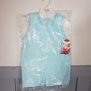 Vtg original tiny tots size 3 cotton romper blue